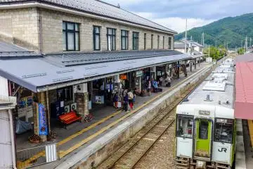 Tono Station from the overhead footbridge