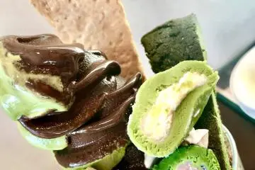 Green tea ice parfait ice cream!