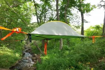They have some newer options too, such as this sky tent. In June you can sleep among the fireflies.