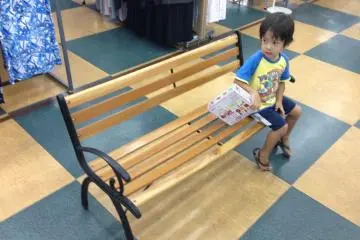 <p>Bored little ones that have been brought along for the trip can pass time by sitting on one of the many benches throughout the store</p>