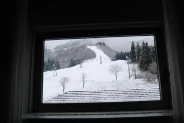 View of the slope from the hotel room.