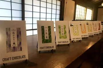Craft chocolates fused with green tea