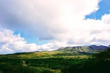 Oshima's volcanic caldera