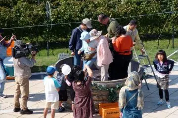 One of their many special events - stomping of the grapes!