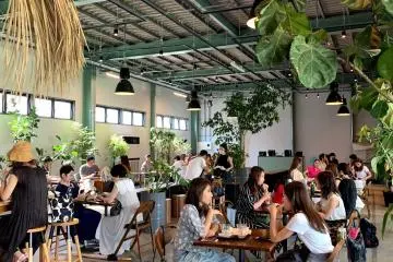 The cafe's interior