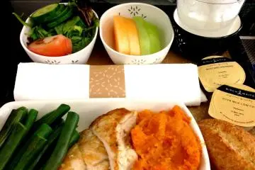 Cathay Pacific Low Salt Healthy Meal from Australia in Premium Economy Class