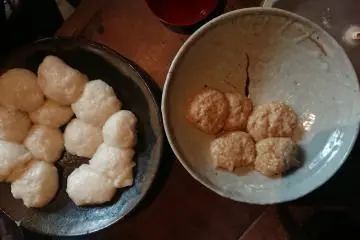 white and brown Mochi