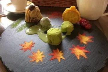 Exquisite autumn themed sweets at Fujiya Hotel