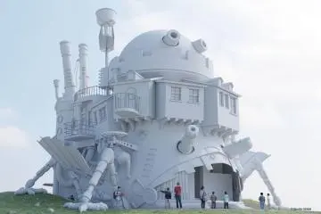 A CG rendering of the castle