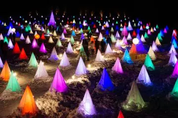 The event incorporates laser shows and LED lights