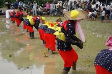 Arao Rice Planting Festival in Kyushu (Photo: <a href="https://en.japantravel.com/kumamoto/arao-rice-planting-festival/21664" target="_blank" rel="noreferrer noopener nofollow">Mandy Bartok</a> / JT)