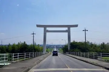 A large torii somewhere in rural Japan