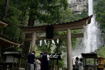 This torii opening to Nachi Falls definitely counts as an otherworldly place