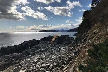 The alternative is a walk along a part of the Michinoke Coastal Trail in the Kamaishi area.  