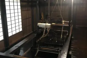 Weaving clothes during cold winter nights. 