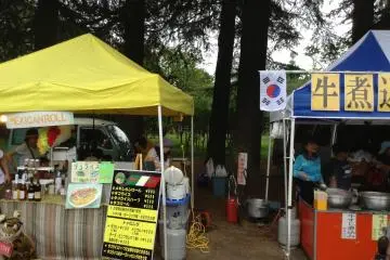The World Kitchen area offers international cuisine. It has its own stage, too.