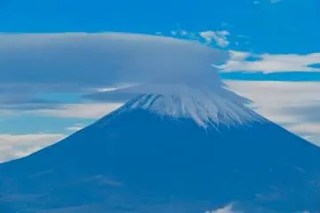 Mt Fuji taken from Hakone Ropeway in December
