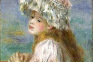 Renoir's "Girl in a lace hat" (1891)