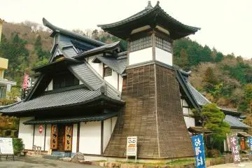 One of the restaurants just outside of the facility