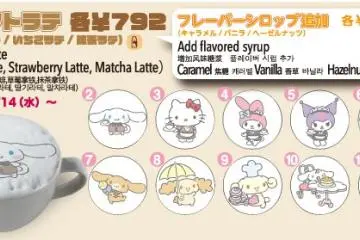 Have your latte of choice printed with your favorite Sanrio character on it!