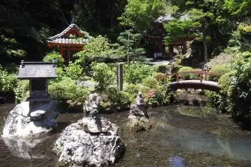 At the entrance to the grounds