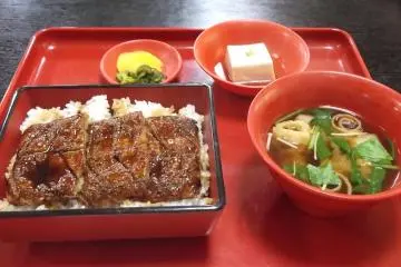 Fake eel on rice