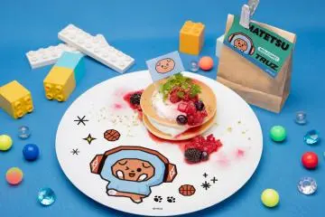 There are several sweet dishes too, like these berry pancakes