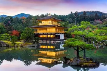 Kinkakuji is a work of art surrounded by nature.