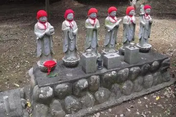 On the hill behind the temple