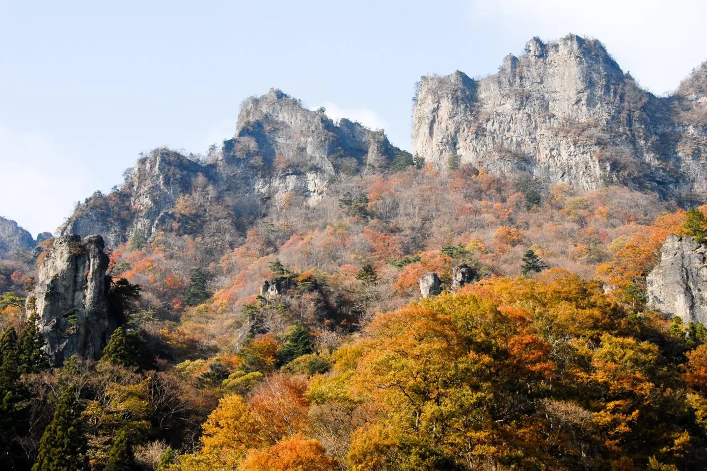 저작권:  Mount Myogi's rugged peaks – Tatsuo Nakamura / Shutterstock.com