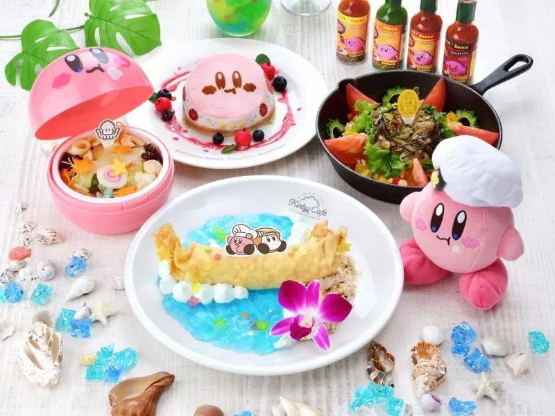 Kirby Summer Cafe di Tokyo dan Fukuoka - suasana kafe bertema
