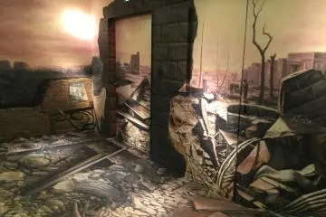 The devastation of war (trick art photo spot)