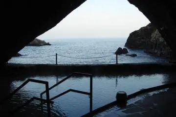 Onsen in a cave at Urashima Hotel, the largest resort hotel in Nachi-Katsuura