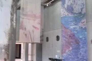 In the museum lobby