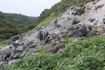 The Sessho-seki Rock is near Nasu-Yumoto Hot Springs