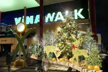 The event includes around 60,000 warm golden lights on display