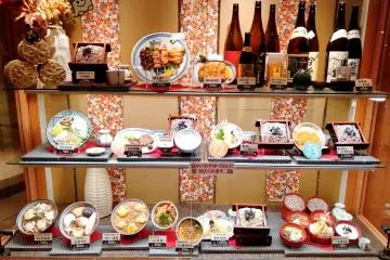 Basically every restaurant has their own artistic display of plastic food to draw in customers.