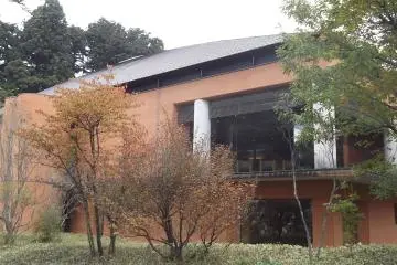In the garden behind the museum