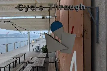 There's no need to hop off your bike at Yard Cafe!