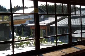 Looking outside from the 2nd floor of "IIchaya"