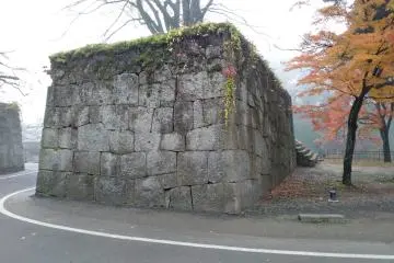 The sharp greens sprouting from atop some stone ruins provide a charming contrast