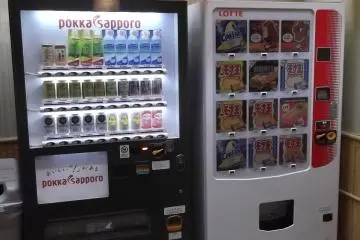 An alcove for the vending machines
