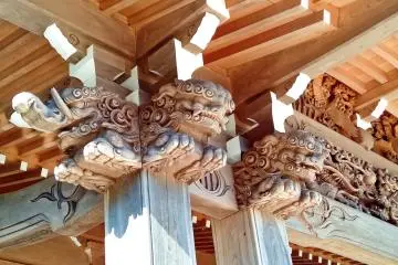 Carvings on the main temple