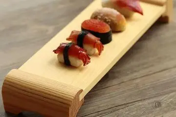 Wooden dish for sushi