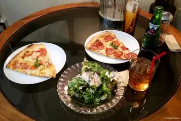 Lunch set with cheese (plain) and pepperoni slices.