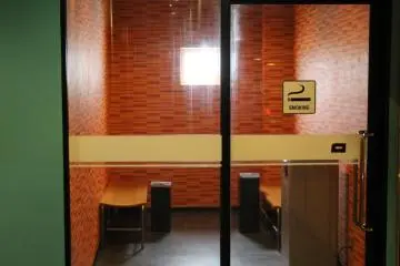 <p>There are a couple of open air terraces as well as dedicated smoking rooms that keep tobacco users away from everyone else</p>