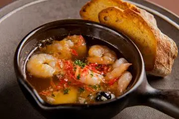 Shrimp Ajillo with olive
