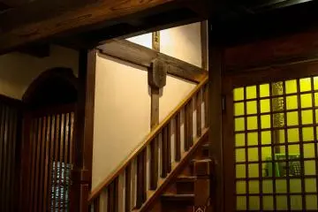 Allow the staff to show you to your room through this traditional staircase