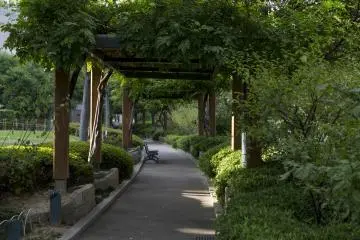 There is a charming gallery that surrounds the gallery