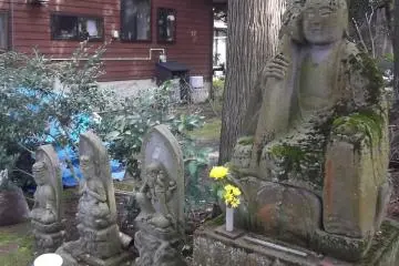 Ancient grave markers and statues